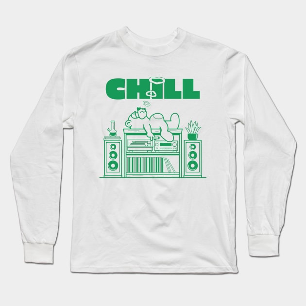 Music & Chill Long Sleeve T-Shirt by Hollowood Design